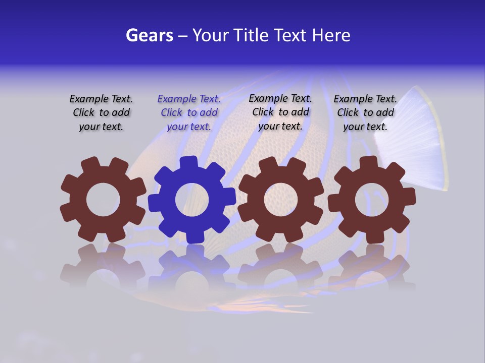 A Blue And Yellow Fish On A Blue Background PowerPoint Template