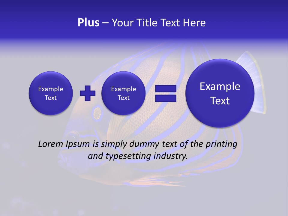 A Blue And Yellow Fish On A Blue Background PowerPoint Template