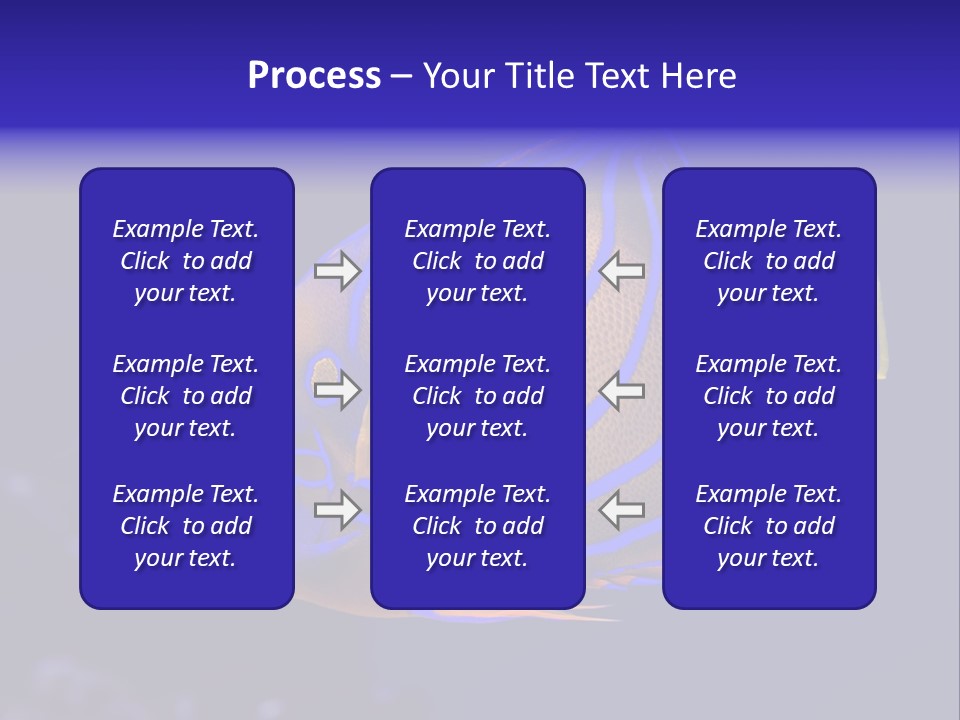 A Blue And Yellow Fish On A Blue Background PowerPoint Template