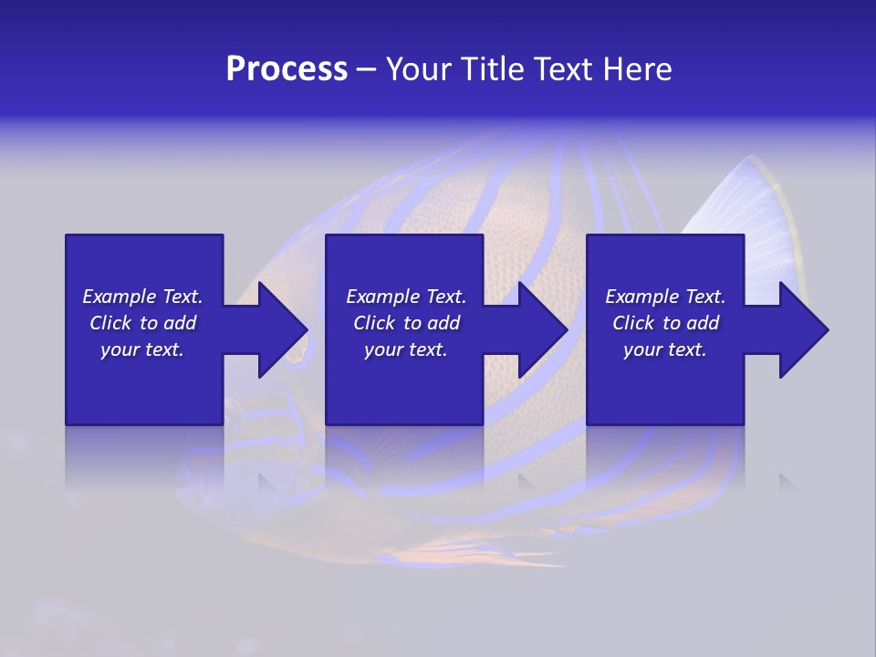 A Blue And Yellow Fish On A Blue Background PowerPoint Template