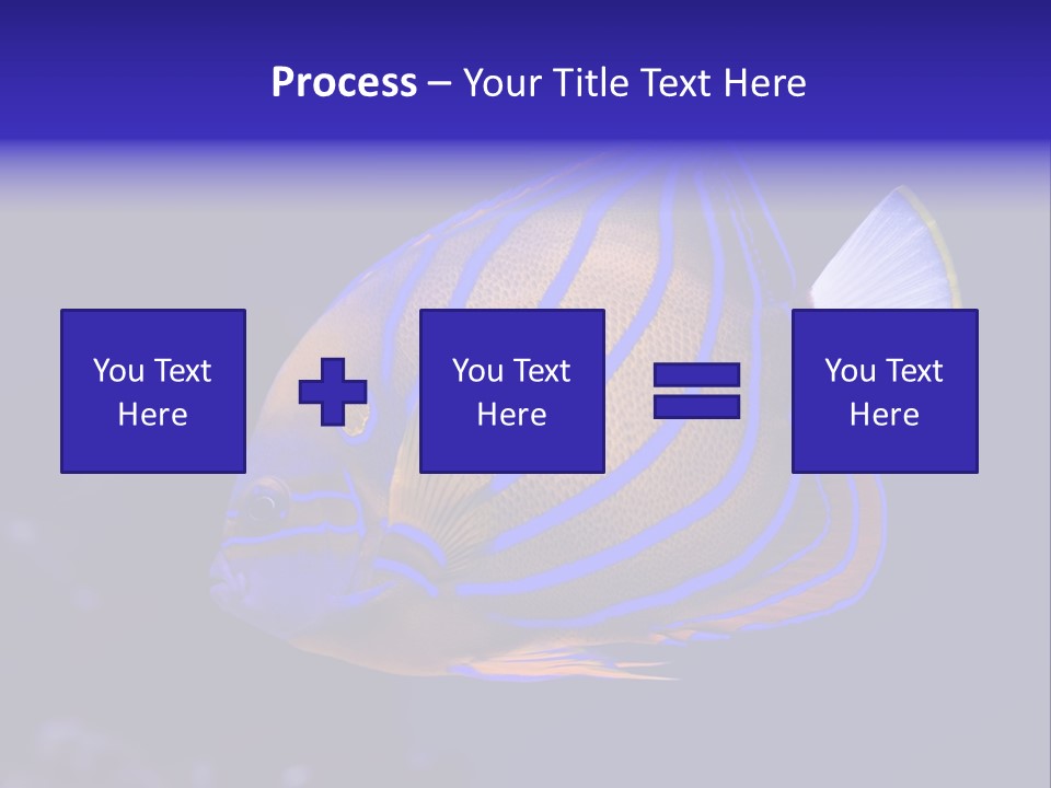 A Blue And Yellow Fish On A Blue Background PowerPoint Template