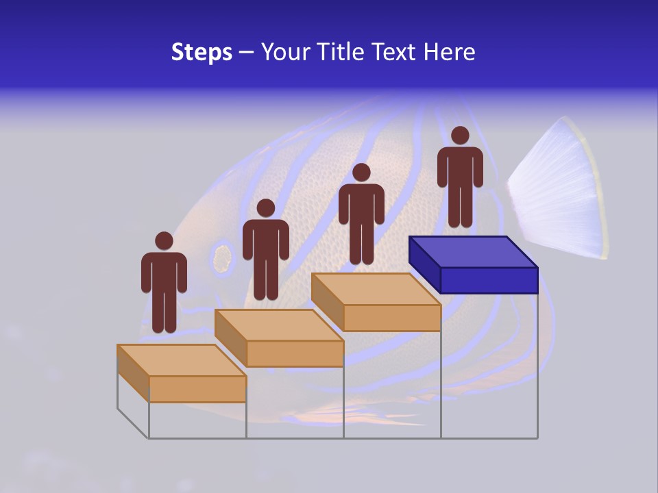A Blue And Yellow Fish On A Blue Background PowerPoint Template