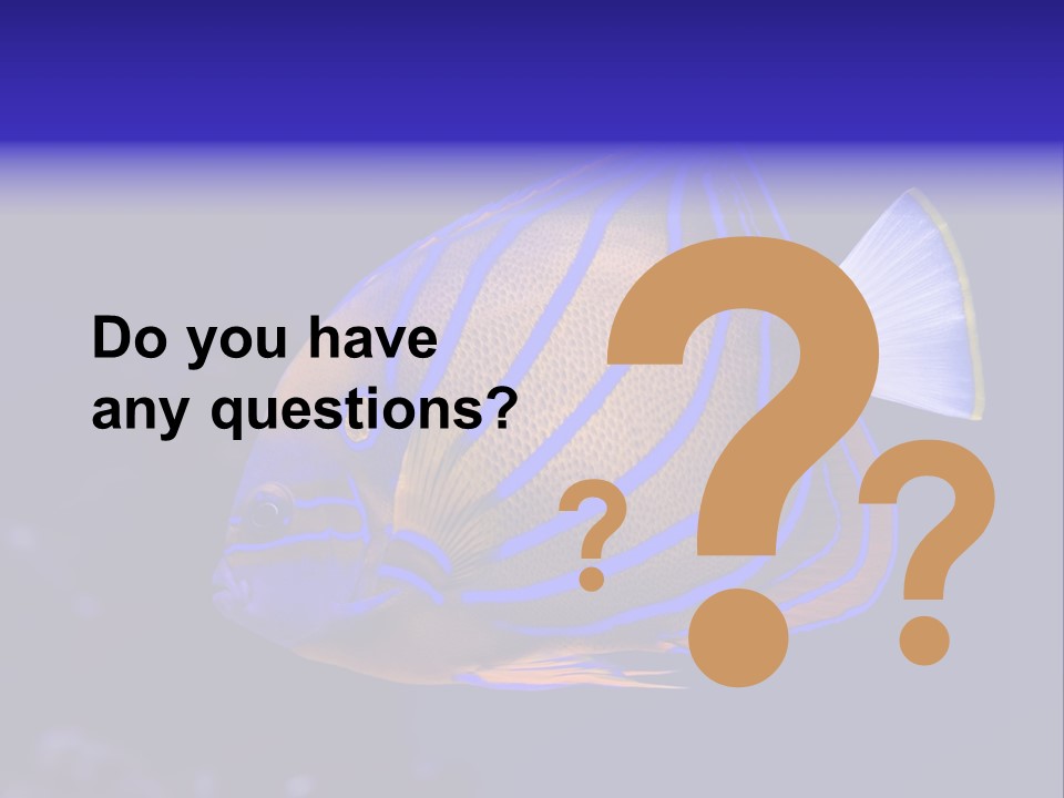 A Blue And Yellow Fish On A Blue Background PowerPoint Template