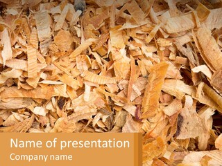 A Pile Of Wood Chips Powerpoint Template PowerPoint Template