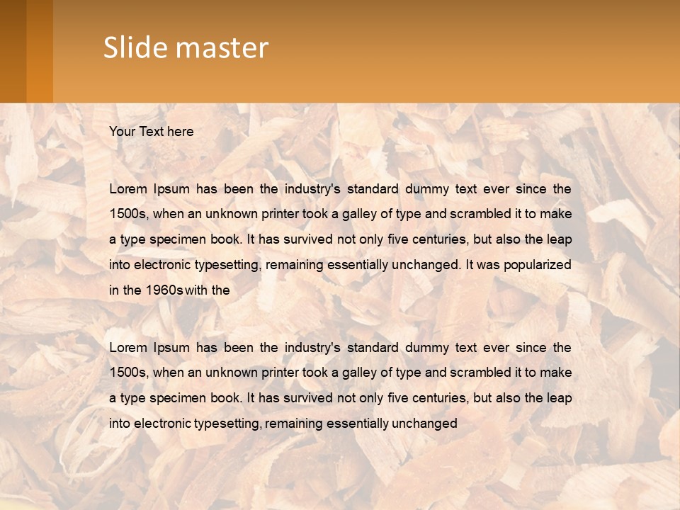 A Pile Of Wood Chips Powerpoint Template PowerPoint Template