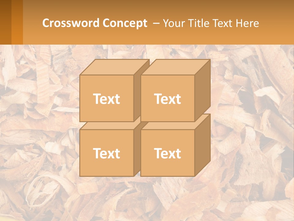 A Pile Of Wood Chips Powerpoint Template PowerPoint Template