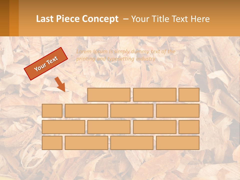 A Pile Of Wood Chips Powerpoint Template PowerPoint Template