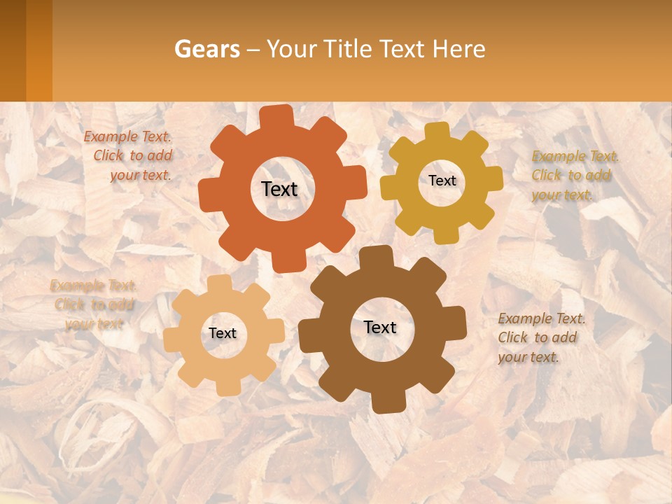 A Pile Of Wood Chips Powerpoint Template PowerPoint Template