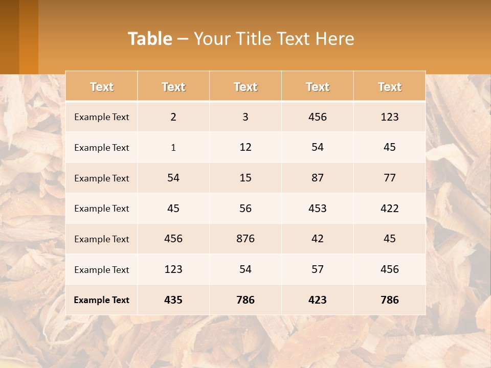 A Pile Of Wood Chips Powerpoint Template PowerPoint Template