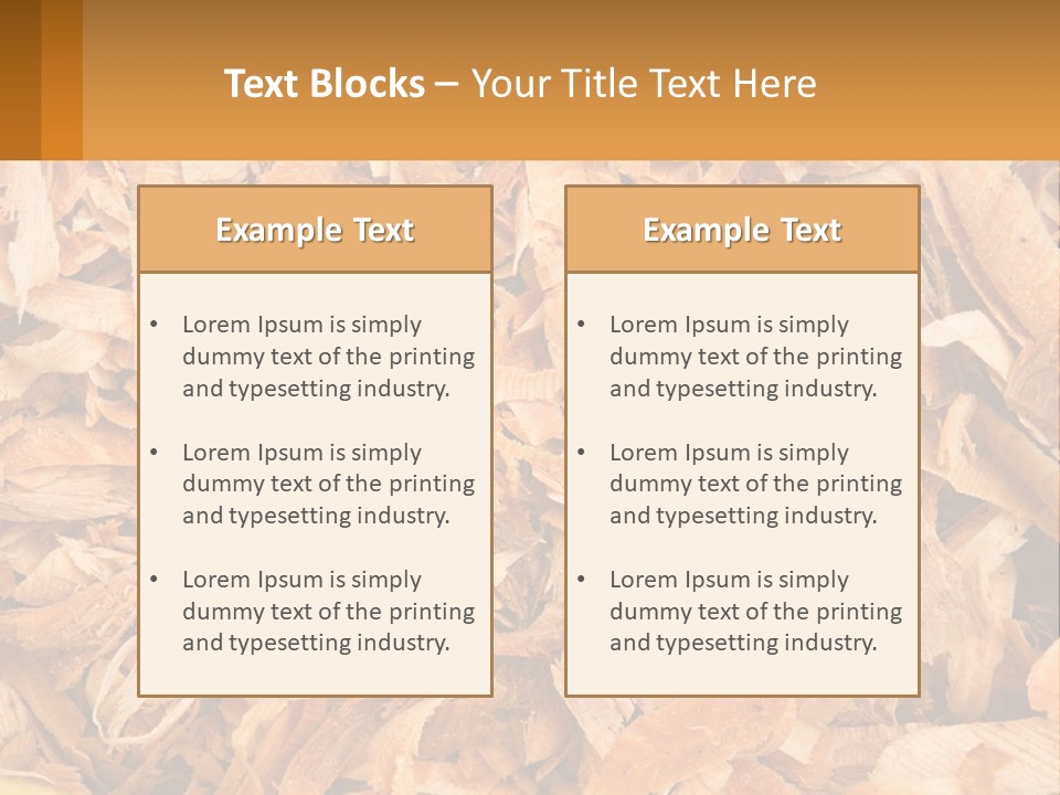 A Pile Of Wood Chips Powerpoint Template PowerPoint Template