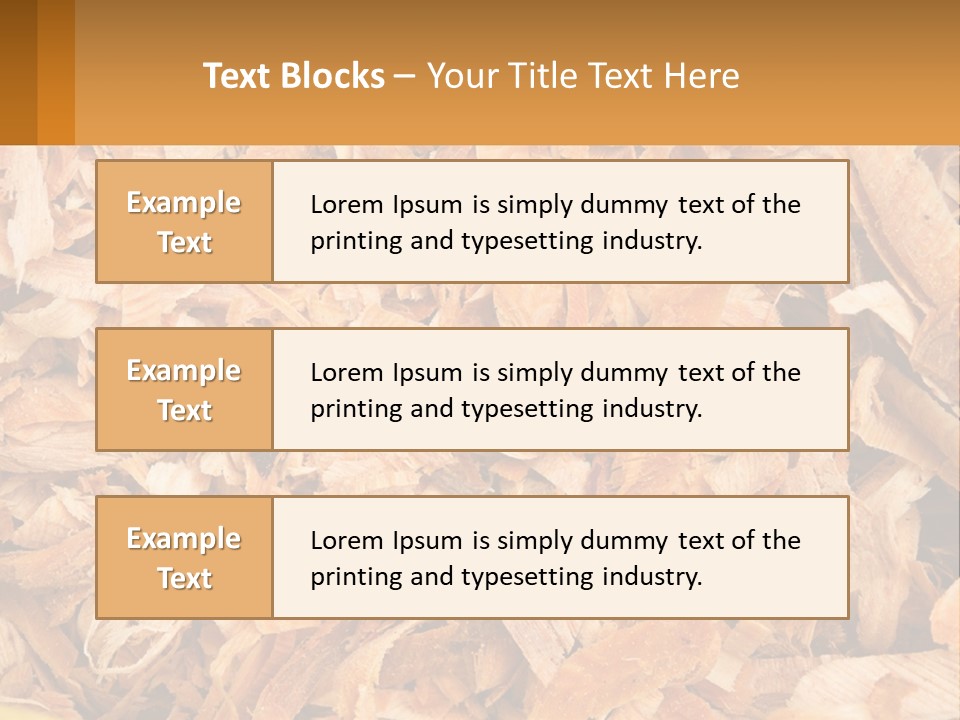 A Pile Of Wood Chips Powerpoint Template PowerPoint Template
