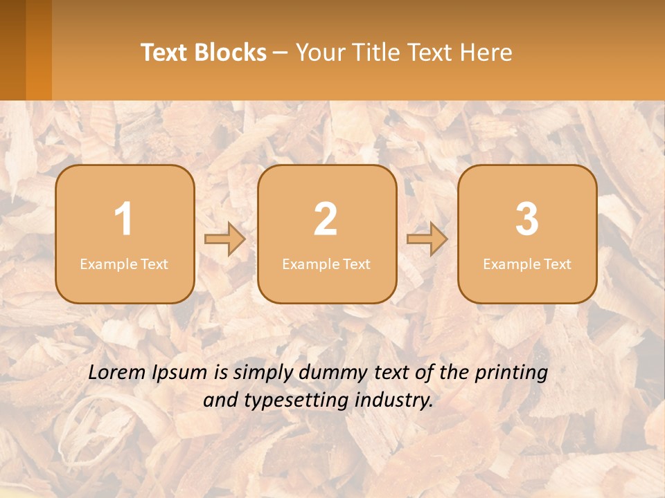 A Pile Of Wood Chips Powerpoint Template PowerPoint Template