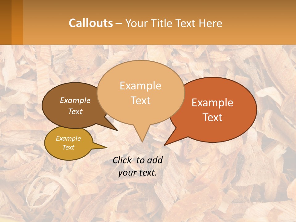 A Pile Of Wood Chips Powerpoint Template PowerPoint Template