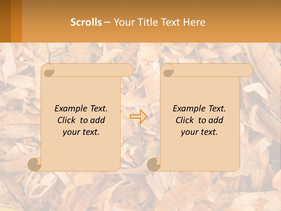 A Pile Of Wood Chips Powerpoint Template PowerPoint Template