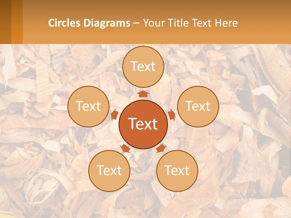 A Pile Of Wood Chips Powerpoint Template PowerPoint Template