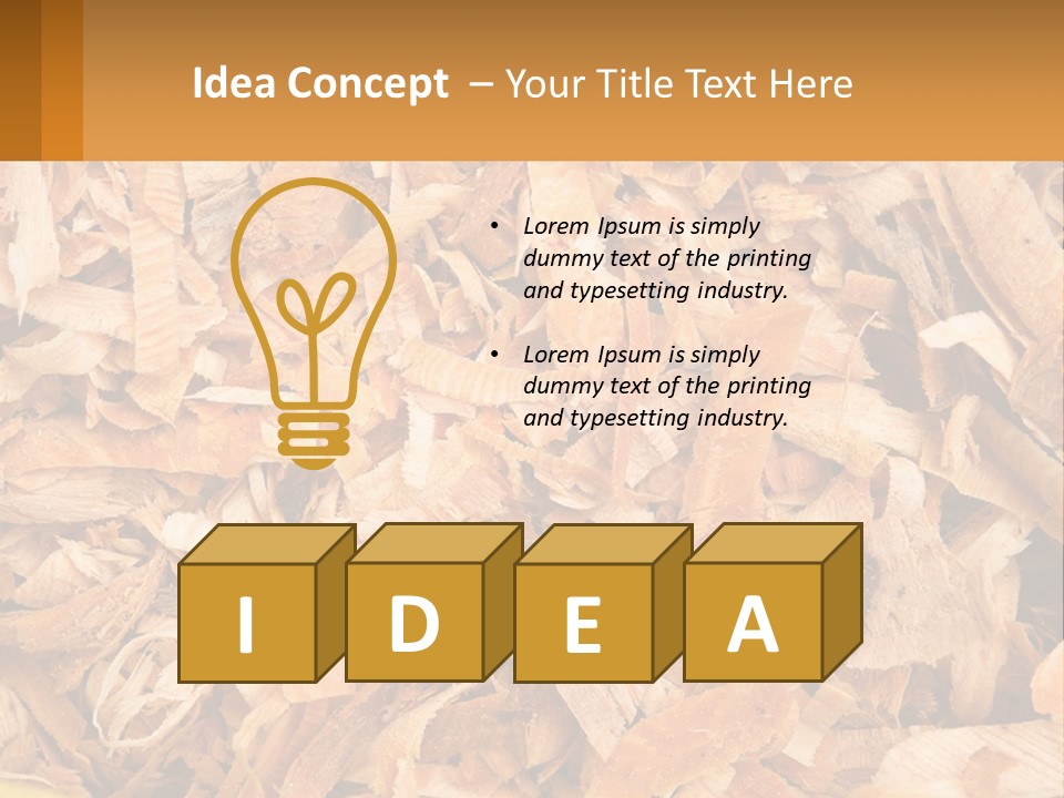 A Pile Of Wood Chips Powerpoint Template PowerPoint Template