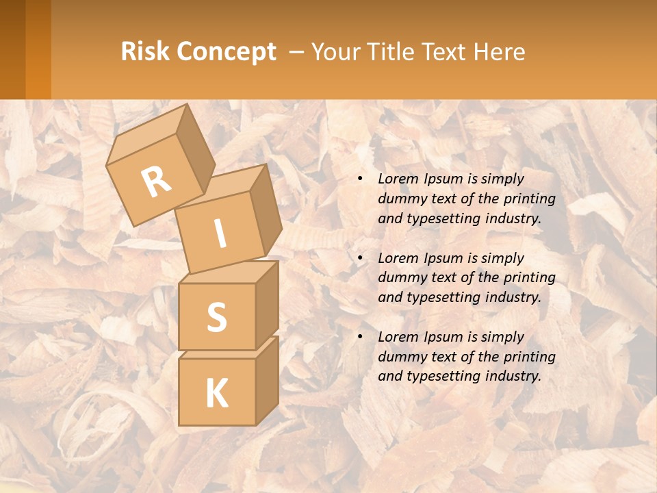 A Pile Of Wood Chips Powerpoint Template PowerPoint Template