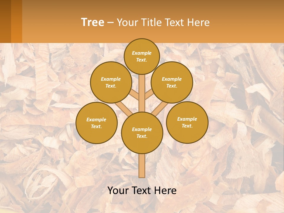 A Pile Of Wood Chips Powerpoint Template PowerPoint Template