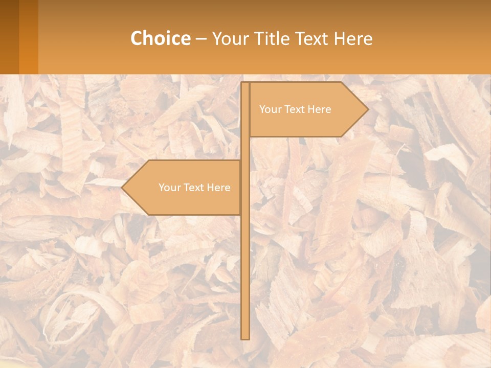 A Pile Of Wood Chips Powerpoint Template PowerPoint Template