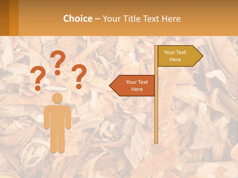 A Pile Of Wood Chips Powerpoint Template PowerPoint Template