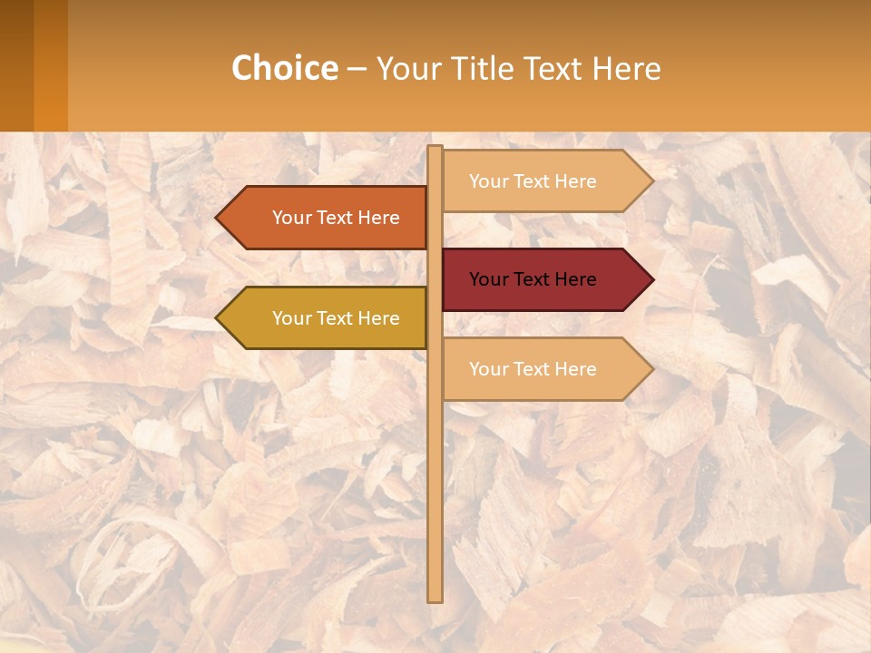 A Pile Of Wood Chips Powerpoint Template PowerPoint Template