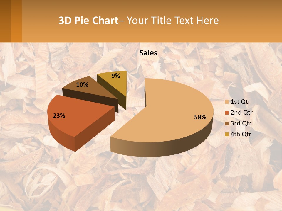 A Pile Of Wood Chips Powerpoint Template PowerPoint Template