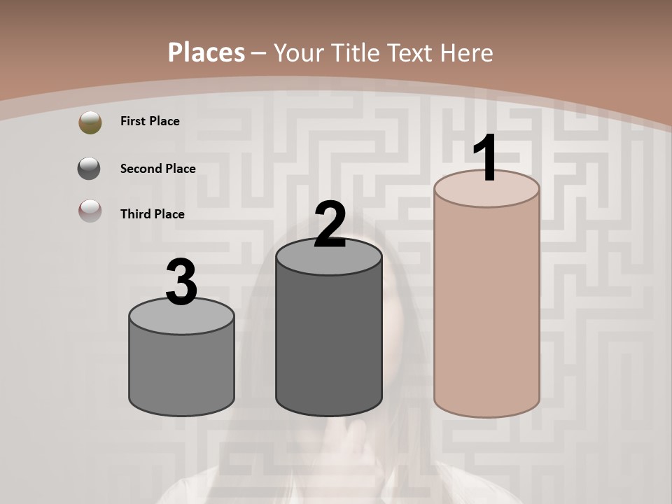 A Woman With A Finger In Her Mouth PowerPoint Template