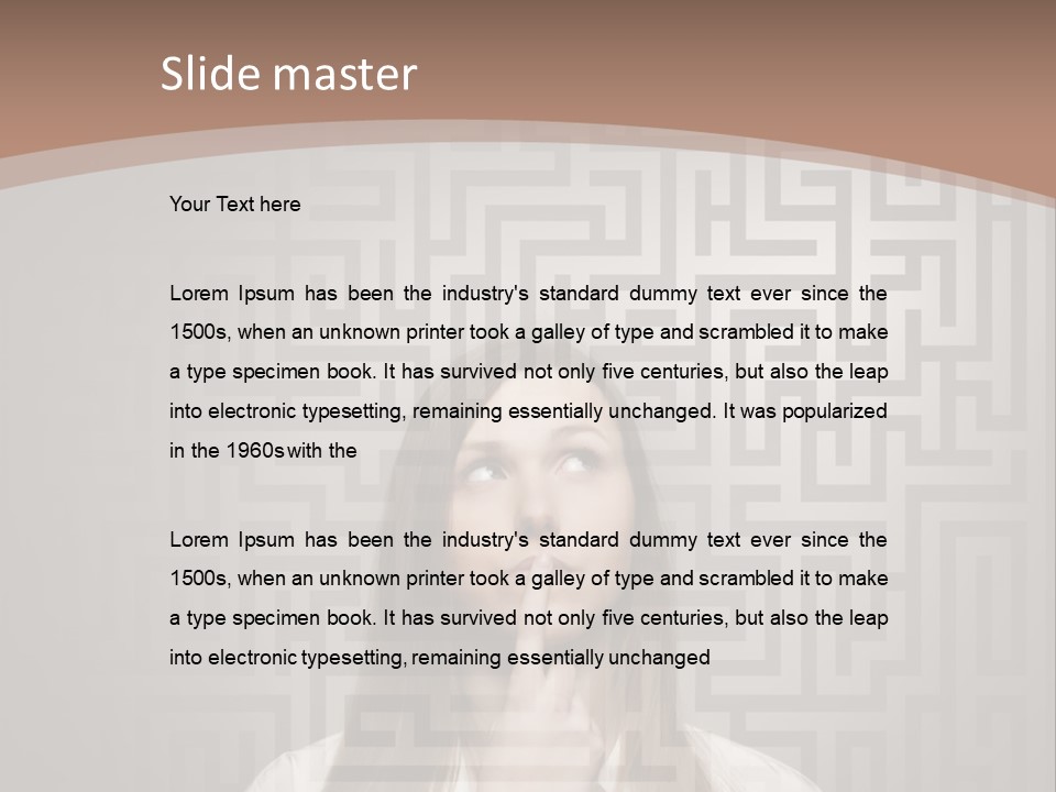 A Woman With A Finger In Her Mouth PowerPoint Template