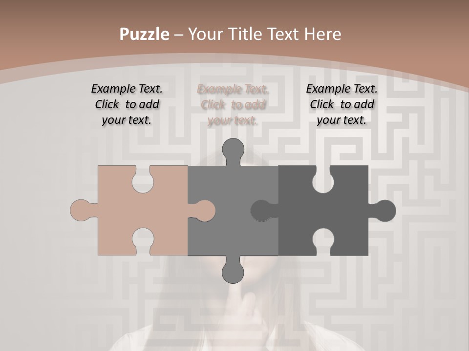 A Woman With A Finger In Her Mouth PowerPoint Template