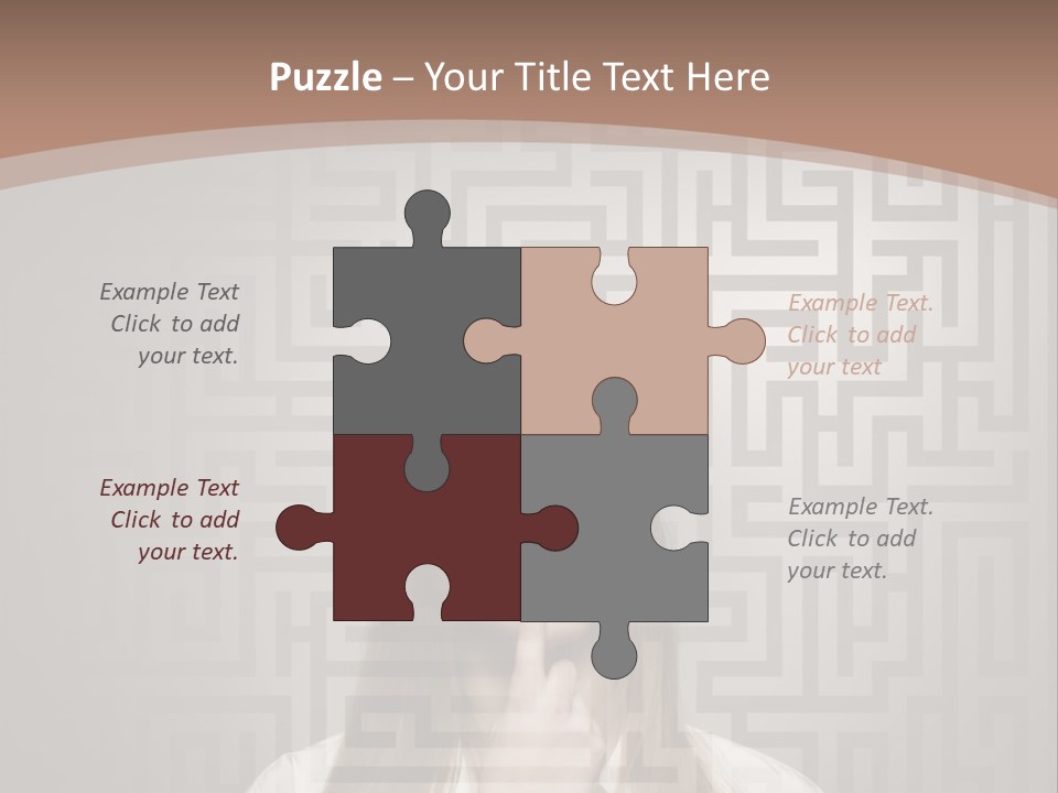 A Woman With A Finger In Her Mouth PowerPoint Template