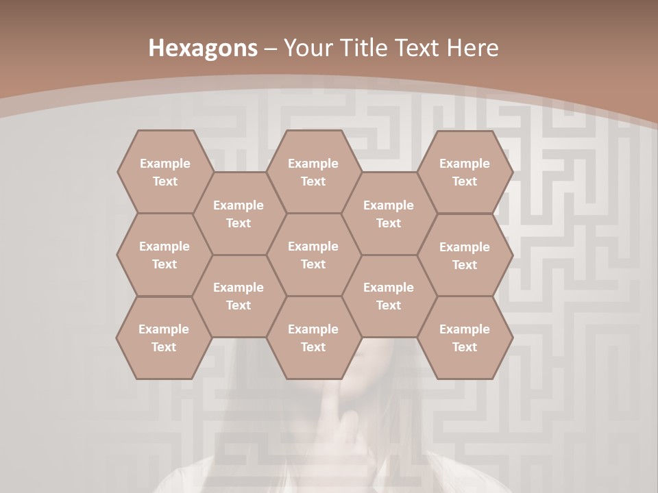 A Woman With A Finger In Her Mouth PowerPoint Template