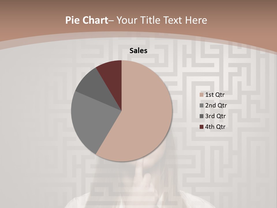 A Woman With A Finger In Her Mouth PowerPoint Template