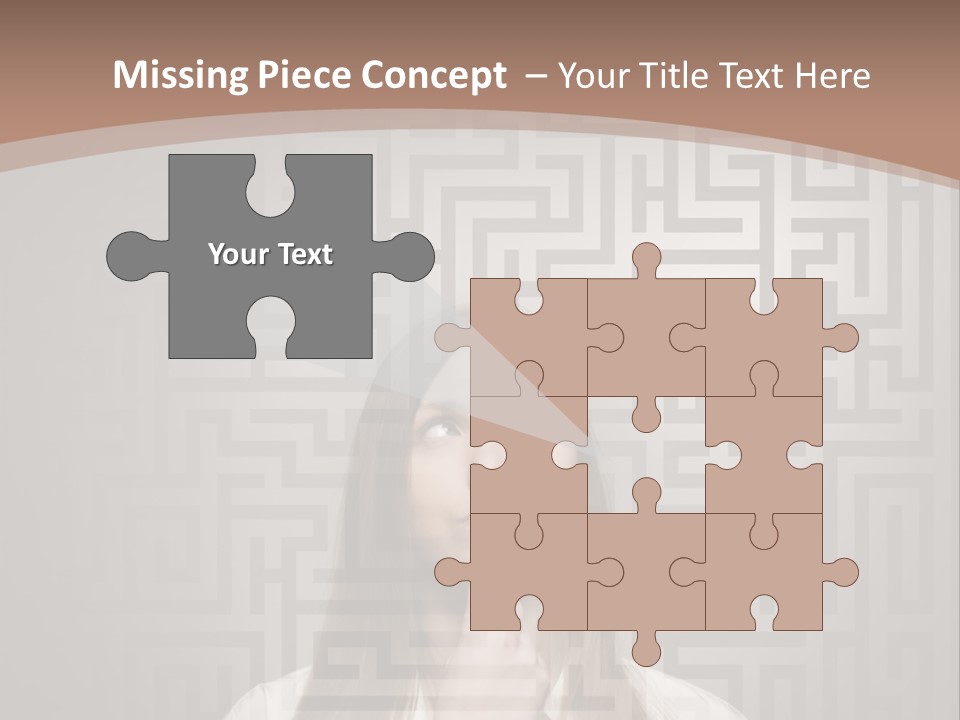 A Woman With A Finger In Her Mouth PowerPoint Template