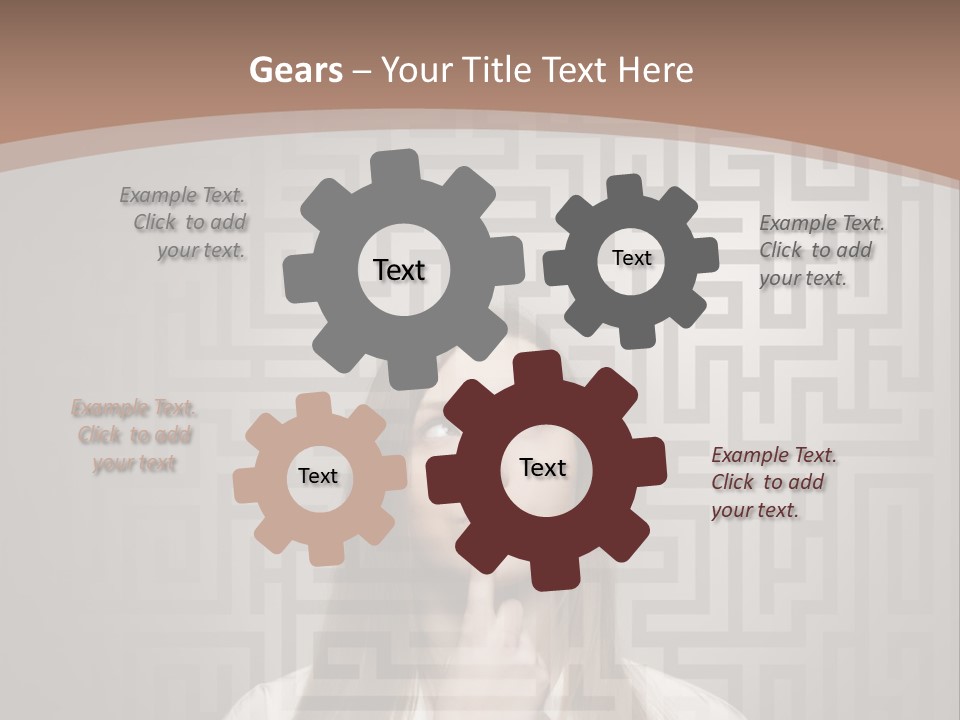 A Woman With A Finger In Her Mouth PowerPoint Template