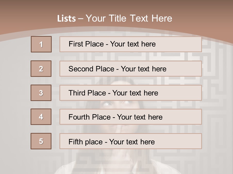 A Woman With A Finger In Her Mouth PowerPoint Template