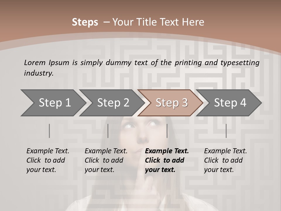 A Woman With A Finger In Her Mouth PowerPoint Template
