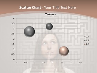 A Woman With A Finger In Her Mouth PowerPoint Template