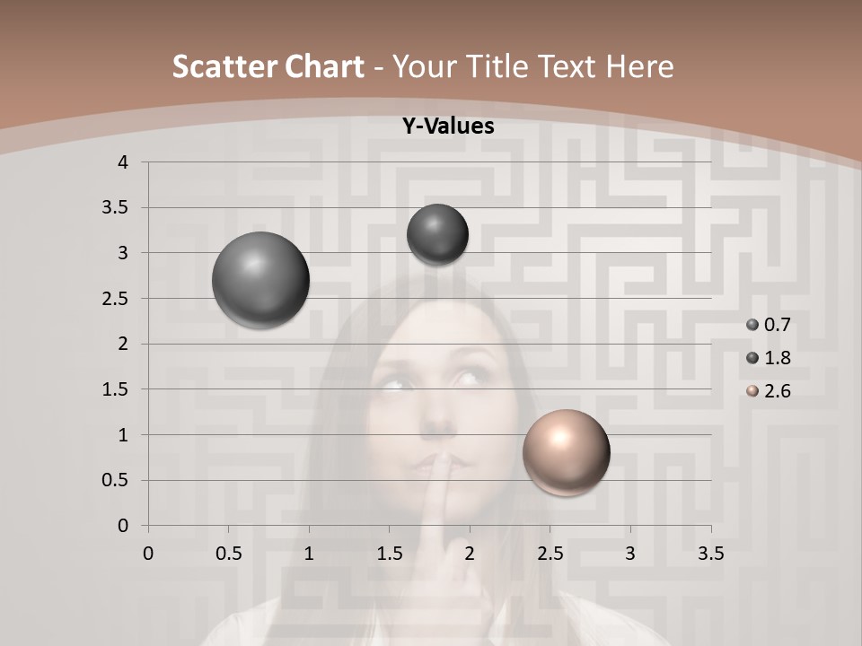 A Woman With A Finger In Her Mouth PowerPoint Template