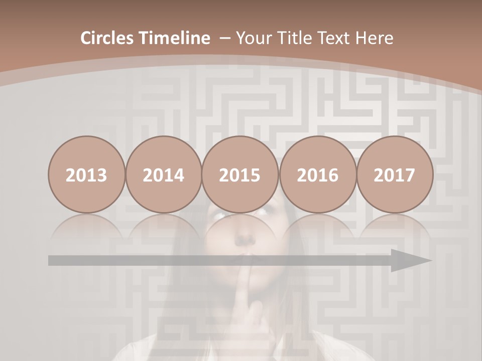 A Woman With A Finger In Her Mouth PowerPoint Template