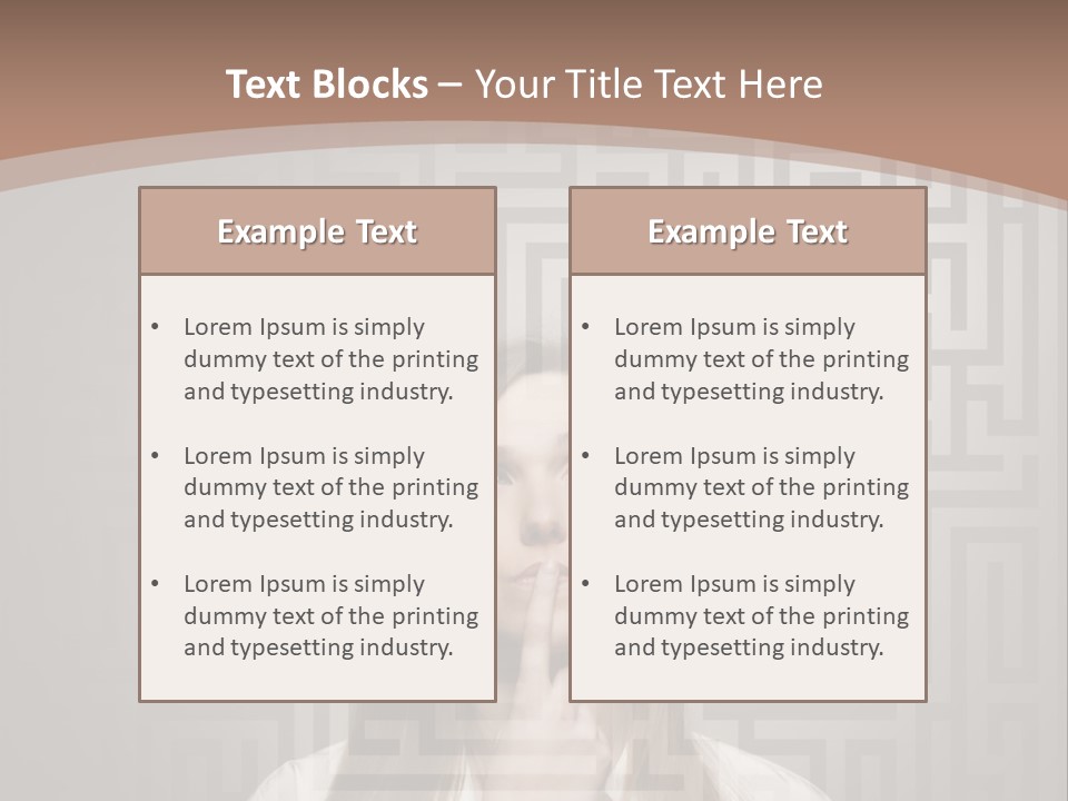 A Woman With A Finger In Her Mouth PowerPoint Template