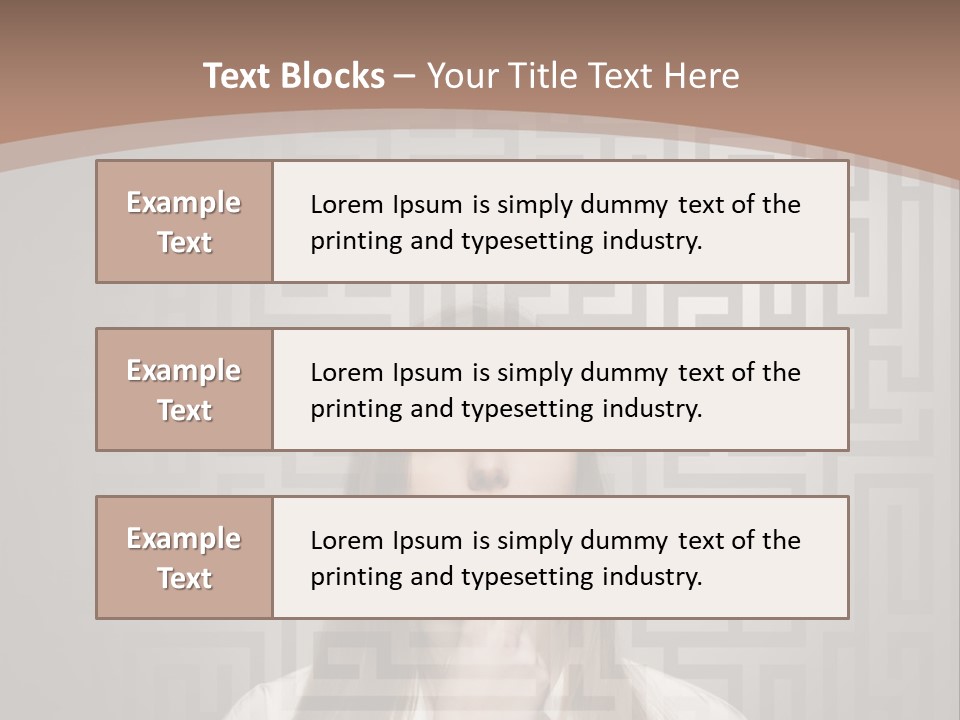 A Woman With A Finger In Her Mouth PowerPoint Template