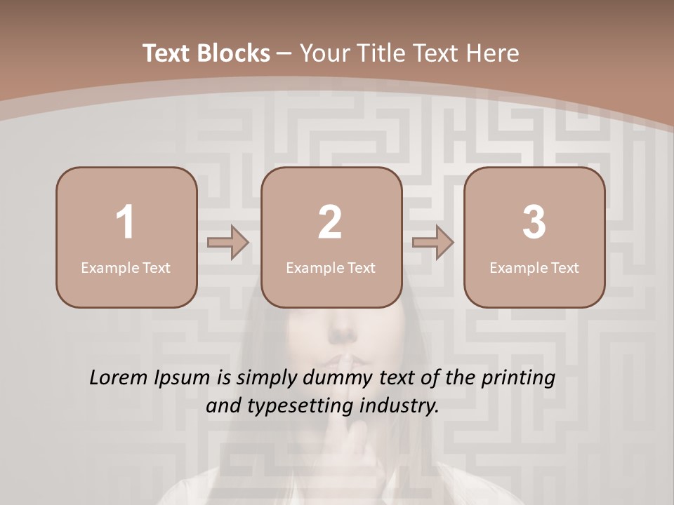 A Woman With A Finger In Her Mouth PowerPoint Template