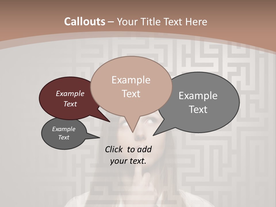 A Woman With A Finger In Her Mouth PowerPoint Template