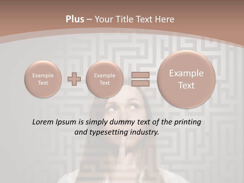 A Woman With A Finger In Her Mouth PowerPoint Template