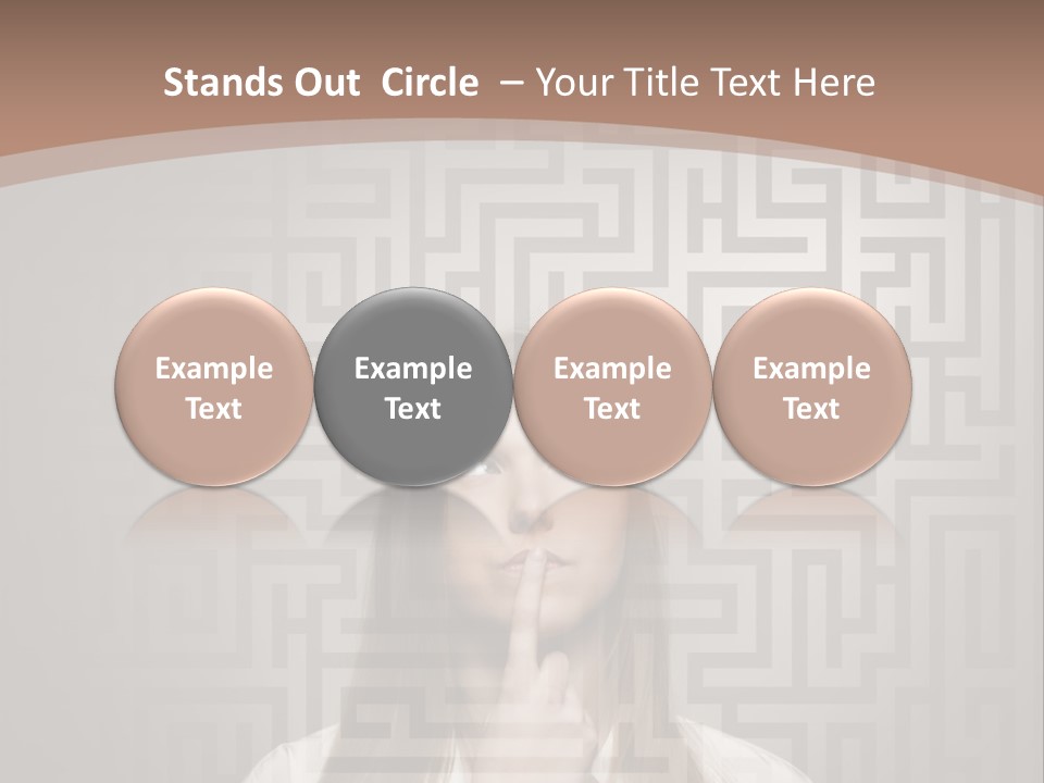 A Woman With A Finger In Her Mouth PowerPoint Template