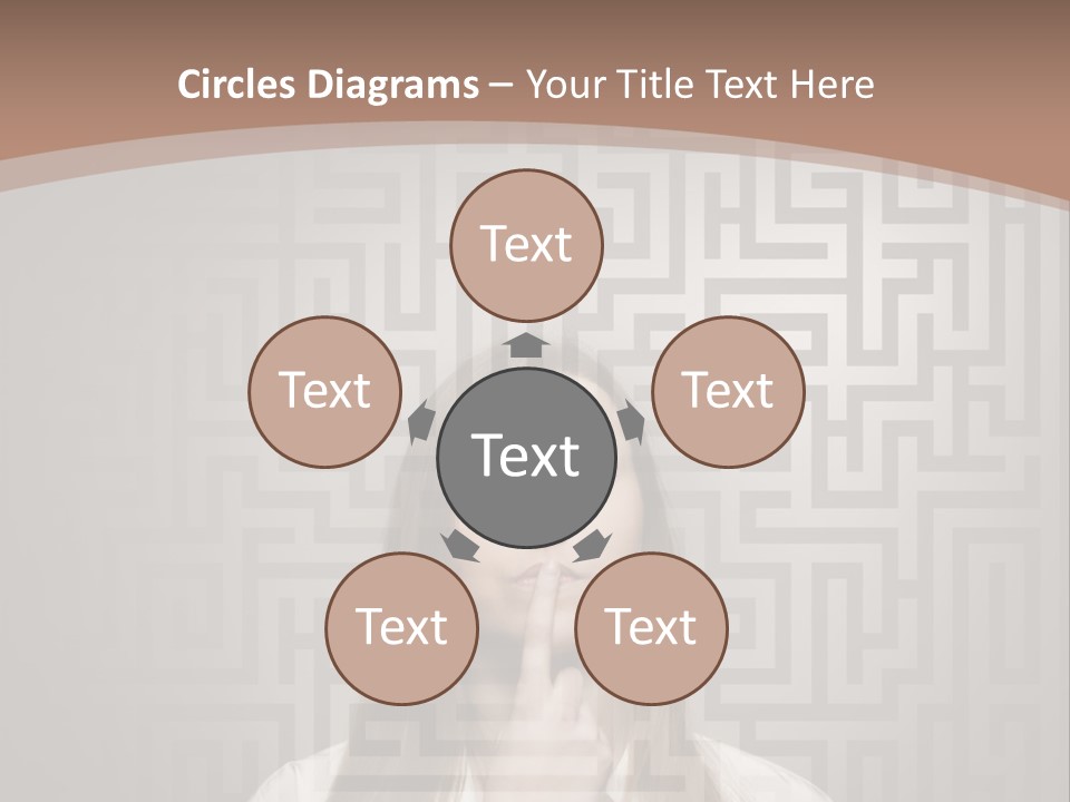 A Woman With A Finger In Her Mouth PowerPoint Template