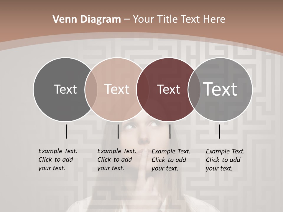 A Woman With A Finger In Her Mouth PowerPoint Template