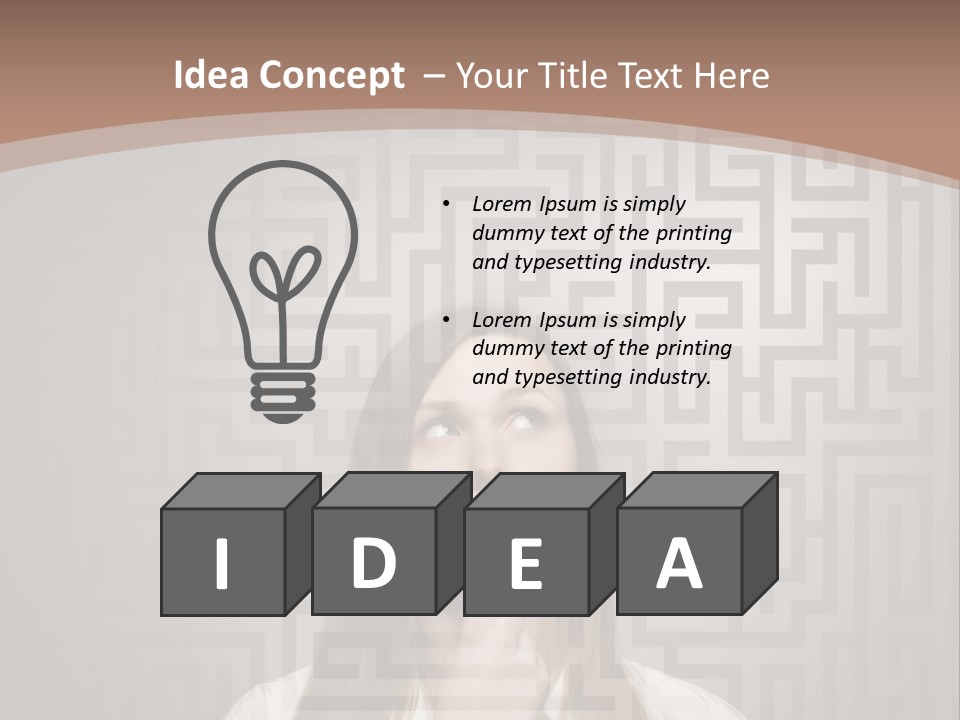 A Woman With A Finger In Her Mouth PowerPoint Template