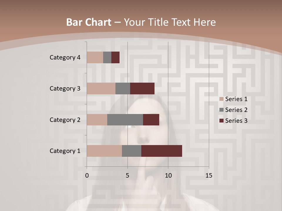 A Woman With A Finger In Her Mouth PowerPoint Template