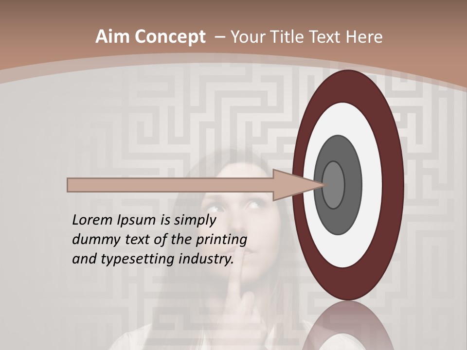 A Woman With A Finger In Her Mouth PowerPoint Template